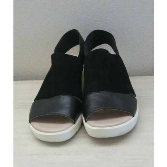 Johnston & Murphy Women's Sz 9M Black Suede Wedge Sandals - Picture 1 of 6